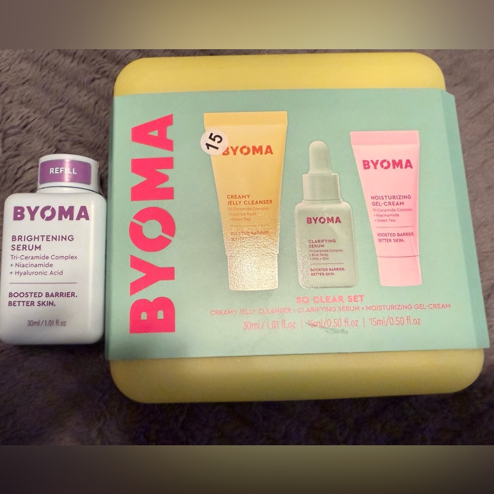BYOMA Skincare Set with Cleanser, Serums and Gel-Moisturizer